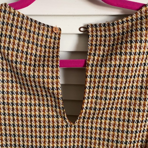 ZARA Brown Houndstooth Romper - Picture 8 of 10